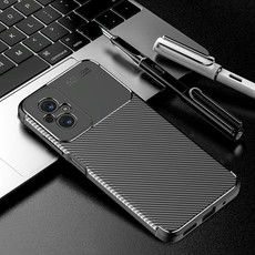 For Xiaomi Redmi 11 Prime Carbon Fiber Texture Shockproof TPU Phone Case(Black)