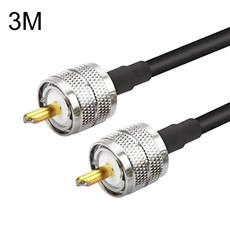 UHF Male To UHF Male RG58 Coaxial Adapter Cable, Cable Length:3m