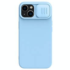 For iPhone 14 NILLKIN CamShield Liquid Silicone Phone Case (Sky Blue)