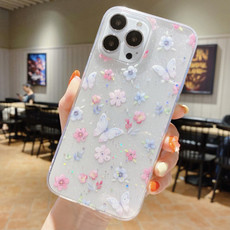 For iPhone 13 Fresh Small Floral Epoxy TPU Phone Case(D06)