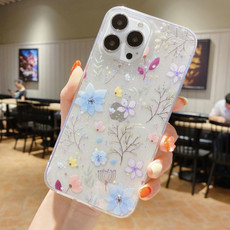 For iPhone 13 Fresh Small Floral Epoxy TPU Phone Case(D05)