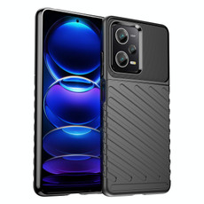 For Xiaomi Redmi Note 12 Pro 5G China Thunderbolt Shockproof TPU Protective Soft Phone Case(Black)