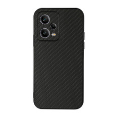 For Xiaomi Redmi Note 12 Pro 5G China Carbon Fiber Texture Shockproof Protective Phone Case(Black)