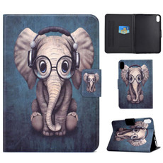 For iPad 10th Gen 10.9 2022 Electric Pressed Colored Drawing Smart Leather Tablet Case(Elephant)