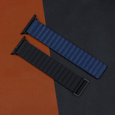 TPU Magnetic Watch Band For Apple Watch Series 9&8&7 41mm / SE 3&SE 2&6&SE&5&4 40mm / 3&2&1 38mm(Black+Blue)