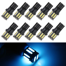 10pcs T10 DC12V / 0.96W / 0.08A Car Clearance Light 10LEDs SMD-7020 Lamp Beads (Ice Blue Light)