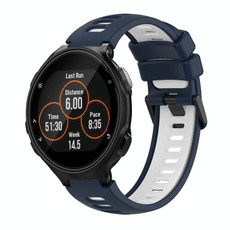 For Garmin Forerunner 735 / 735XT Two-Color Silicone Watch Band(Midnight Blue + White) For Garmin Forerunner 735 / 735XT Two-Color Silicone Watch Band(Midnight Blue + White)