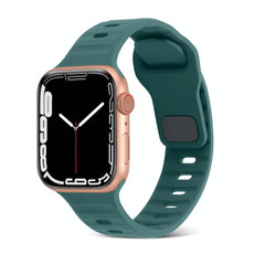 Sports Silicone Watch Band for Apple Watch Series 9&8&7 41mm / SE 3&SE 2&6&SE&5&4 40mm / 3&2&1 38mm(Light Blue)