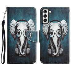 For Samsung Galaxy S23 5G Colored Drawing Leather Phone Case(Earphone Elephant) For Samsung Galaxy S23 5G Colored Drawing Leather Phone Case(Earphone Elephant)