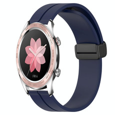 For Honor Watch Dream 22mm Solid Color Magnetic Clasp Silicone Watch Band(Midnight Blue)