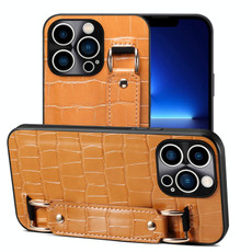 For iPhone 13 Pro Crocodile Wristband Wallet Leather Back Cover Phone Case(Brown) For iPhone 13 Pro Crocodile Wristband Wallet Leather Back Cover Phone Case(Brown)