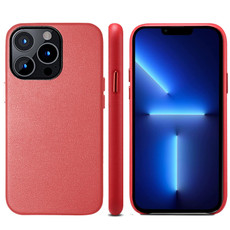 For iPhone 13 Pro Lamb Grain PU Back Cover Phone Case(Red) For iPhone 13 Pro Lamb Grain PU Back Cover Phone Case(Red)