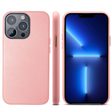 For iPhone 13 Pro Max Lamb Grain PU Back Cover Phone Case(Pink) For iPhone 13 Pro Max Lamb Grain PU Back Cover Phone Case(Pink)