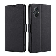 For Xiaomi Poco M5 4G Ultra-thin Voltage Side Buckle Horizontal Flip Leather Phone Case(Black)