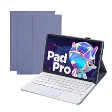 For Lenovo Xiaoxin Pad 2022 10.6 inch/Tab M10 Plus 10.6 3rd Gen 2022 AM20-A Lambskin Texture Bluetooth Touch Keyboard Leather Tablet Case (Purple)