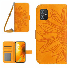 For Asus ZenFone 8 ZS590KS Skin Feel Sun Flower Pattern Flip Leather Phone Case with Lanyard(Yellow) For Asus ZenFone 8 ZS590KS Skin Feel Sun Flower Pattern Flip Leather Phone Case with Lanyard(Yellow)
