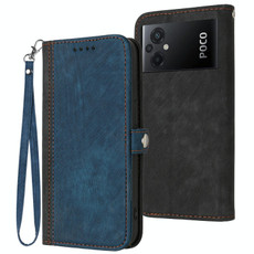 For Xiaomi Poco M5 Side Buckle Double Fold Hand Strap Leather Phone Case(Royal Blue) For Xiaomi Poco M5 Side Buckle Double Fold Hand Strap Leather Phone Case(Royal Blue)