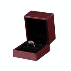 Brush PU Leather Jewelry Box Jewelry Gift Bag, Color: Date Red Ring Box Brush PU Leather Jewelry Box Jewelry Gift Bag, Color: Date Red Ring Box