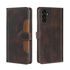 For Samsung Galaxy A04s Skin Feel Magnetic Buckle Leather Phone Case(Brown)