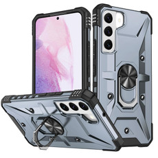 For Samsung Galaxy S21 FE 5G Ring Holder Phone Case(Grey)