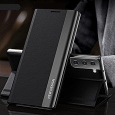 For Samsung Galaxy S23+ 5G Side Electroplated Adsorption Leather Phone Case(Black) For Samsung Galaxy S23+ 5G Side Electroplated Adsorption Leather Phone Case(Black)