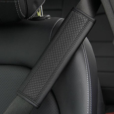 Fiber Leather Embossed Car Seat Belt Shoulder Cover Protector 6.5X23cm(Black) Fiber Leather Embossed Car Seat Belt Shoulder Cover Protector 6.5X23cm(Black)