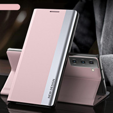 For Samsung Galaxy S23+ 5G Side Electroplated Adsorption Leather Phone Case(Pink) For Samsung Galaxy S23+ 5G Side Electroplated Adsorption Leather Phone Case(Pink)