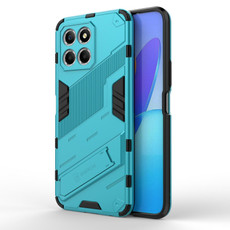 For Honor X8 5G Punk Armor PC + TPU Phone Case with Holder(Blue)