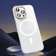 For iPhone 13 Pro Magsafe Magnetic Crystal Frosted Series Phone Case(Translucent White)