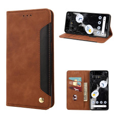 For Google Pixel 7 5G Skin Feel Splicing Leather Phone Case(Brown) For Google Pixel 7 5G Skin Feel Splicing Leather Phone Case(Brown)