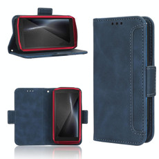 For Cubot Pocket / P50 Skin Feel Calf Texture Card Slots Leather Phone Case(Blue) For Cubot Pocket / P50 Skin Feel Calf Texture Card Slots Leather Phone Case(Blue)