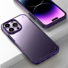 For iPhone 14 Pro Max Armor Frosted Phone Case(Purple)