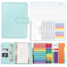 A6 Macaron PU Leather Loose-leaf Notebook Cash Budget Handbook(Blue) A6 Macaron PU Leather Loose-leaf Notebook Cash Budget Handbook(Blue)