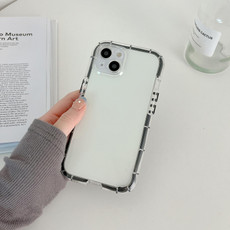 For iPhone 12 Luminous TPU Phone Case(Transparent Black)