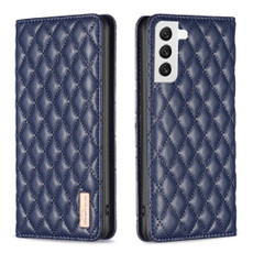 For Samsung Galaxy S22 5G Diamond Lattice Magnetic Leather Flip Phone Case(Blue) For Samsung Galaxy S22 5G Diamond Lattice Magnetic Leather Flip Phone Case(Blue)