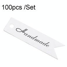 3 Sets Retro Baking Sticker Tag Swallow Tail Bookmark Gift Card, Style: Handmade (White)