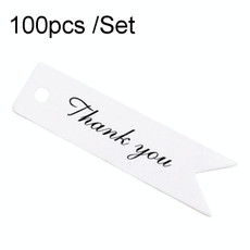 3 Sets Retro Baking Sticker Tag Swallow Tail Bookmark Gift Card, Style: Thand You (White)