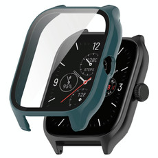 For Amazfit GTS 4 PC + Tempered Glass Integrated Protective Watch Case(Pine Green) For Amazfit GTS 4 PC + Tempered Glass Integrated Protective Watch Case(Pine Green)