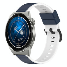 For Huawei Watch GT3 Pro 46mm 22mm Two-Color Silicone Watch Band(Midnight Blue + White) For Huawei Watch GT3 Pro 46mm 22mm Two-Color Silicone Watch Band(Midnight Blue + White)