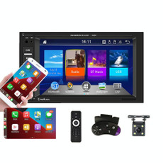 7622C 6.2 inch Dual Spindle HD Car Universal MP5 Carplay Player, Style: Standard+4 Light Camera