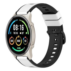For Xiaomi MI Watch Sport 22mm Two-Color Silicone Watch Band(White+Black)