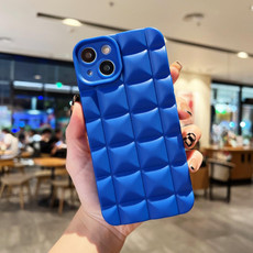 For iPhone 13 Pro Max 3D Grid TPU Phone Case(Blue)