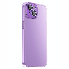 For iPhone 14 Plus PC Crystal Clear Frosted Phone Case(Purple)