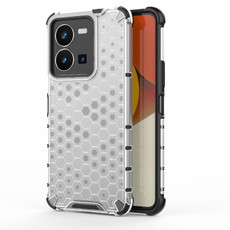 For vivo Y35 4G Global/Y22s 4G Global Honeycomb Phone Case(White)