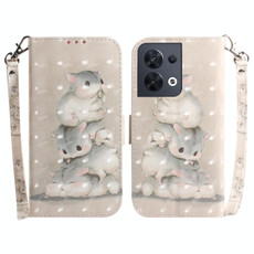 For OPPO Reno8 3D Colored Horizontal Flip Leather Phone Case(Squirrels) For OPPO Reno8 3D Colored Horizontal Flip Leather Phone Case(Squirrels)