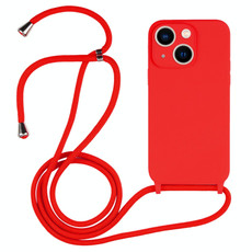 For iPhone 13 Crossbody Lanyard Liquid Silicone Case(Red) For iPhone 13 Crossbody Lanyard Liquid Silicone Case(Red)