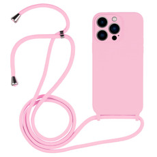 For iPhone 13 Pro Max Crossbody Lanyard Liquid Silicone Case(Pink) For iPhone 13 Pro Max Crossbody Lanyard Liquid Silicone Case(Pink)
