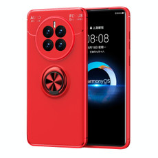 For Huawei Mate 50 Metal Ring Holder TPU Phone Case(Red)