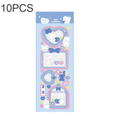 10 PCS Pompon Series Laser Sticker Hand Account Waterproof Pet Cute Sticker(Blue) 10 PCS Pompon Series Laser Sticker Hand Account Waterproof Pet Cute Sticker(Blue)
