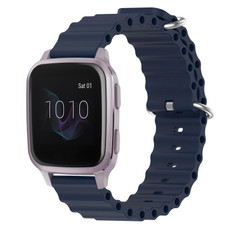 For Garmin Venu SQ 20mm Ocean Style Silicone Solid Color Watch Band(Dark Blue)